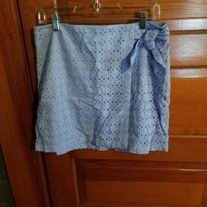 Express blue wraparound miniskirt.  Size 10